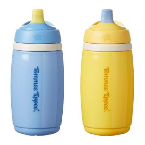Tommee Tippee Insulated Sippy Cup with Soft Spout - Blue & Yellow, 2-Pack