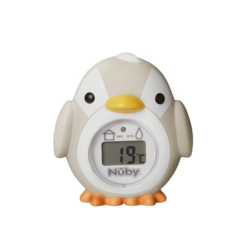 Nuby Penguin Baby Bath Thermometer - Grey