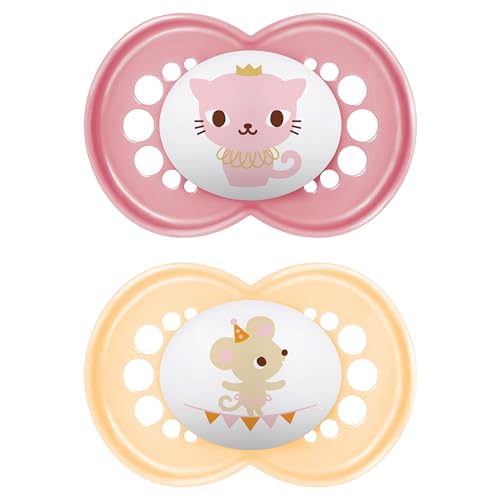 MAM Original Pacifiers - 6+ Months - 2-Pack - Pink Designs