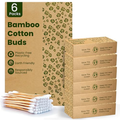 Eco Origin 600 Bamboo Cotton Buds - 6 x 100mm