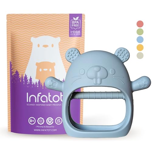 Infatot Chipmunk Silicone Teething Mitten