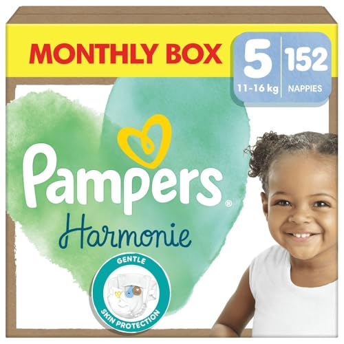 Pampers Harmonie Size 5 Nappies - 152 Count, 11kg-16kg