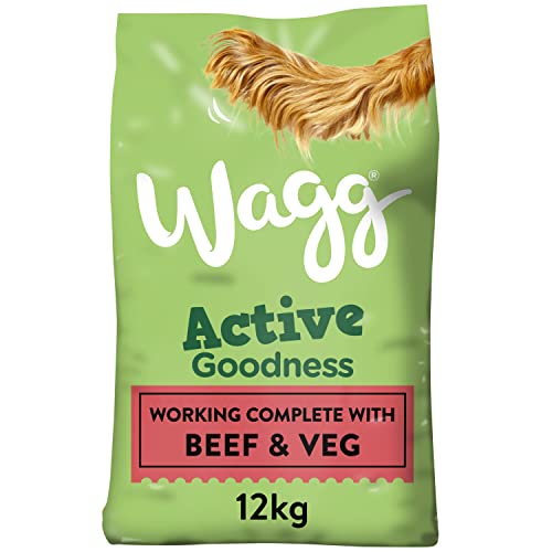 Wagg Active Goodness Adult Dry Dog Food - Meat & Veg, 12kg