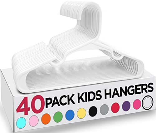 Utopia Home Baby Clothes Hangers - 40 Pack - White