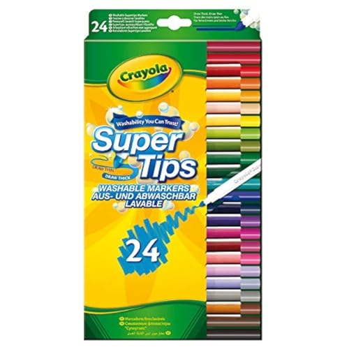 Crayola SuperTips Washable Markers - 24 Assorted Colors
