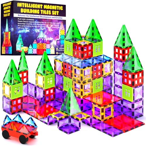Desire Deluxe Magnetic Tiles Set - 57 Pieces