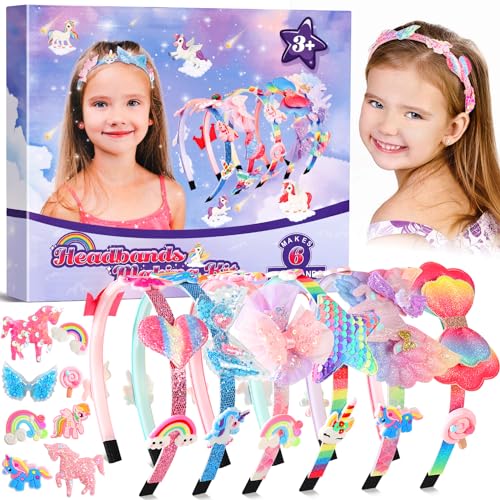 Pourbibi Unicorn Headband Making Kit for Girls