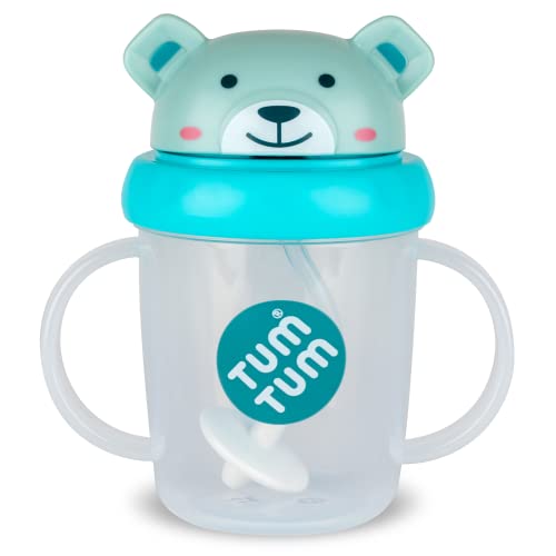 TUM TUM Tippy Up Free Flow Straw Cup - Boris Bear S3