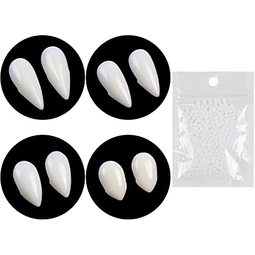 VEYLIN Vampire Fangs - 4 Pairs with Adhesive