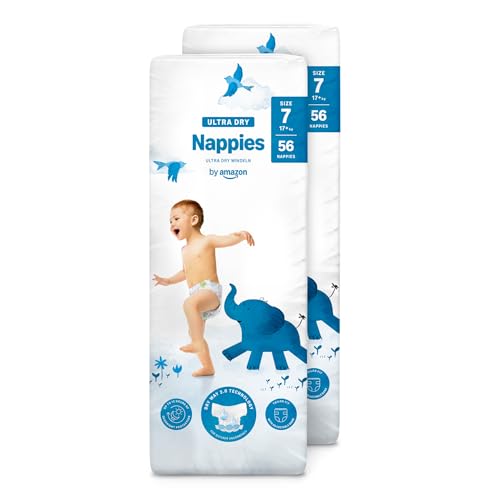 By Amazon Ultra Dry Nappies - Size 7 (17+ kg) - 112 Count